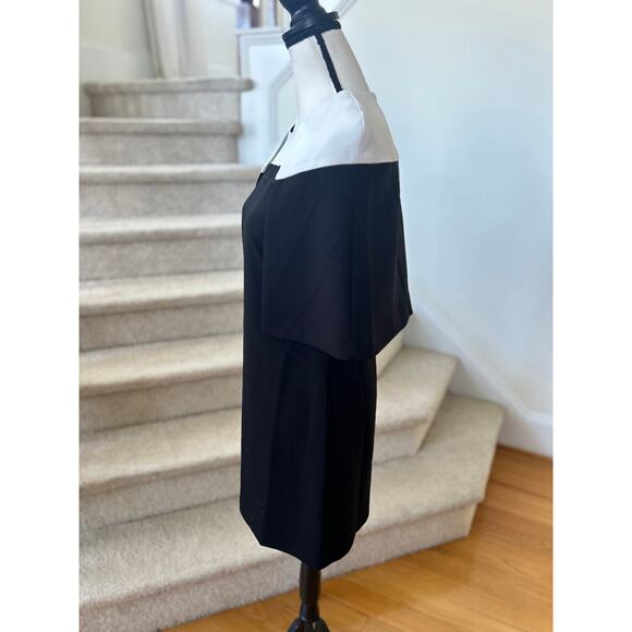 Elliatt Black & White Capulet Cape Sheath Mini Dress - Picture 7 of 9